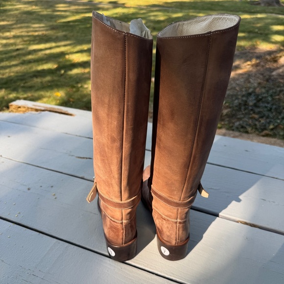 Charles David Tan Leather Knee-High Boots – Size 7 - Picture 8 of 13